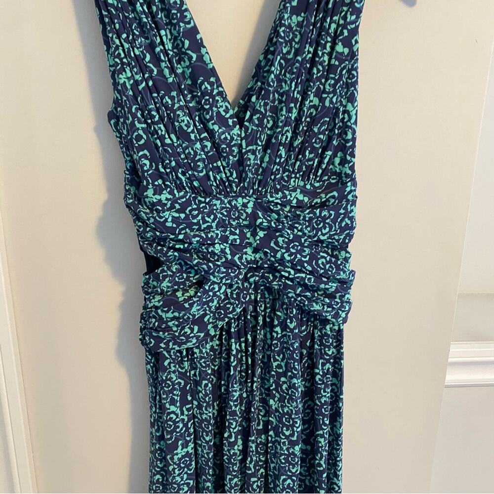 Chiara Boni La Petite Robe Blue Floral Maxi Dress Medium - Picture 14 of 16